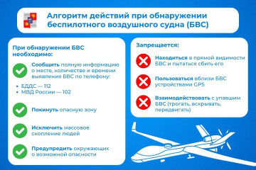 Алгоритм действий при обнаружении беспилотного воздушного судна (БВС)